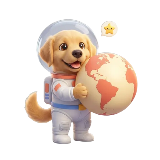 Buba, el perro astronauta, sobre el mapa de Latinoamérica