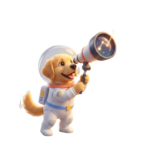 Buba, el perro astronauta, midiendo con instrumentos